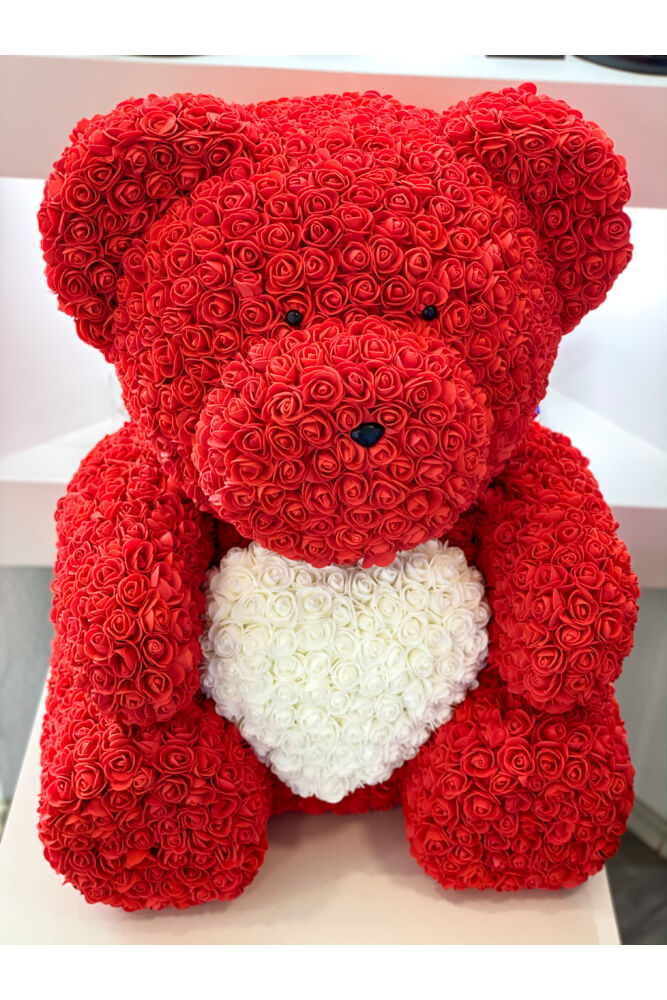 Rosenteddy XXL mit Herz