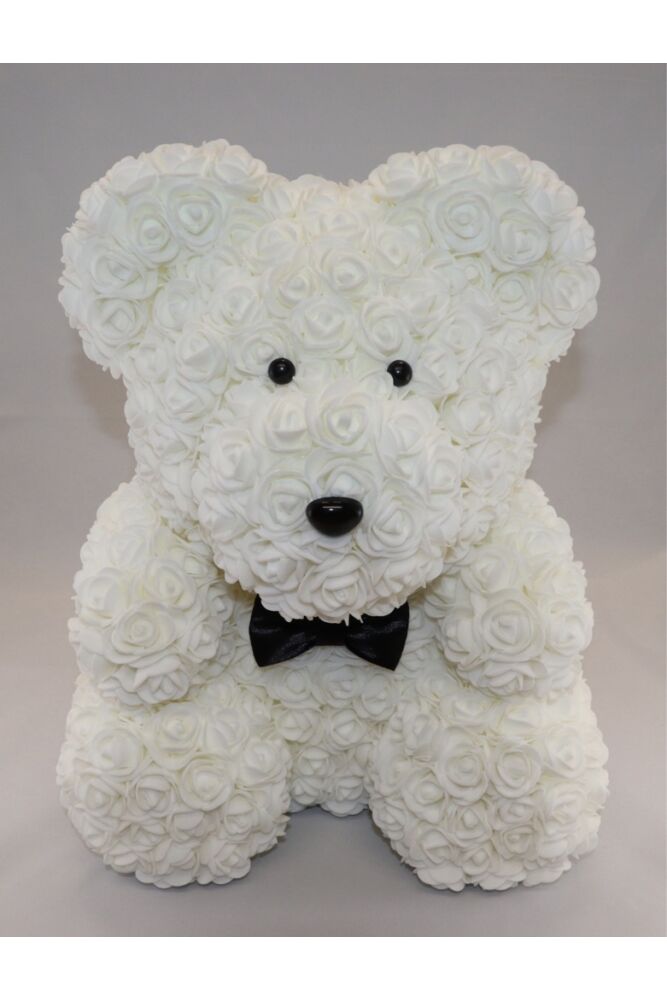 Großer Rosenteddy mit Schleife